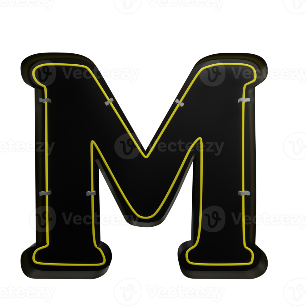 Letter m 3d icon png