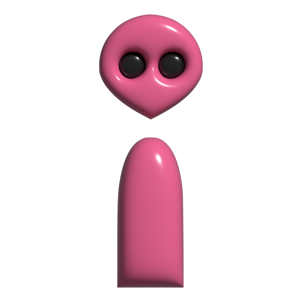 3d icône monstre, extraterrestre png