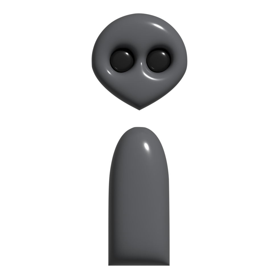 3d ikon monster, utomjording png