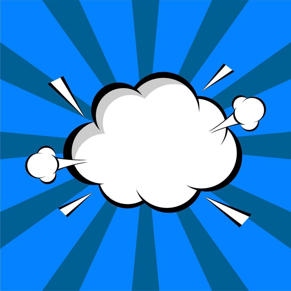 Comic blue background with cloud vector