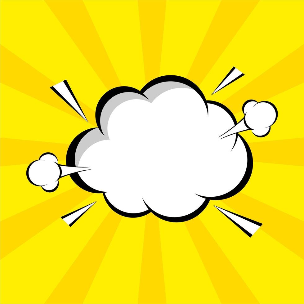 Comic cartoon yellow with cloud vector