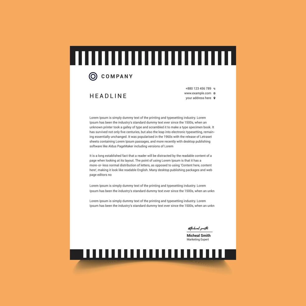 Modern Letterhead Design vector