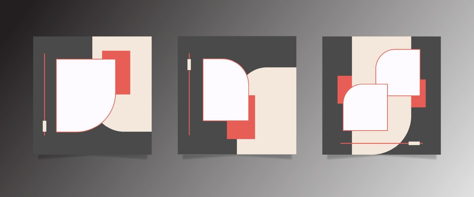 Square abstract illustration layout. vector