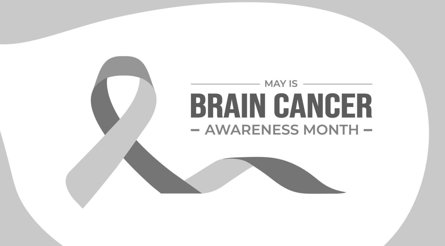 Brain Cancer Awareness Month background or banner design template celebrated in may vector