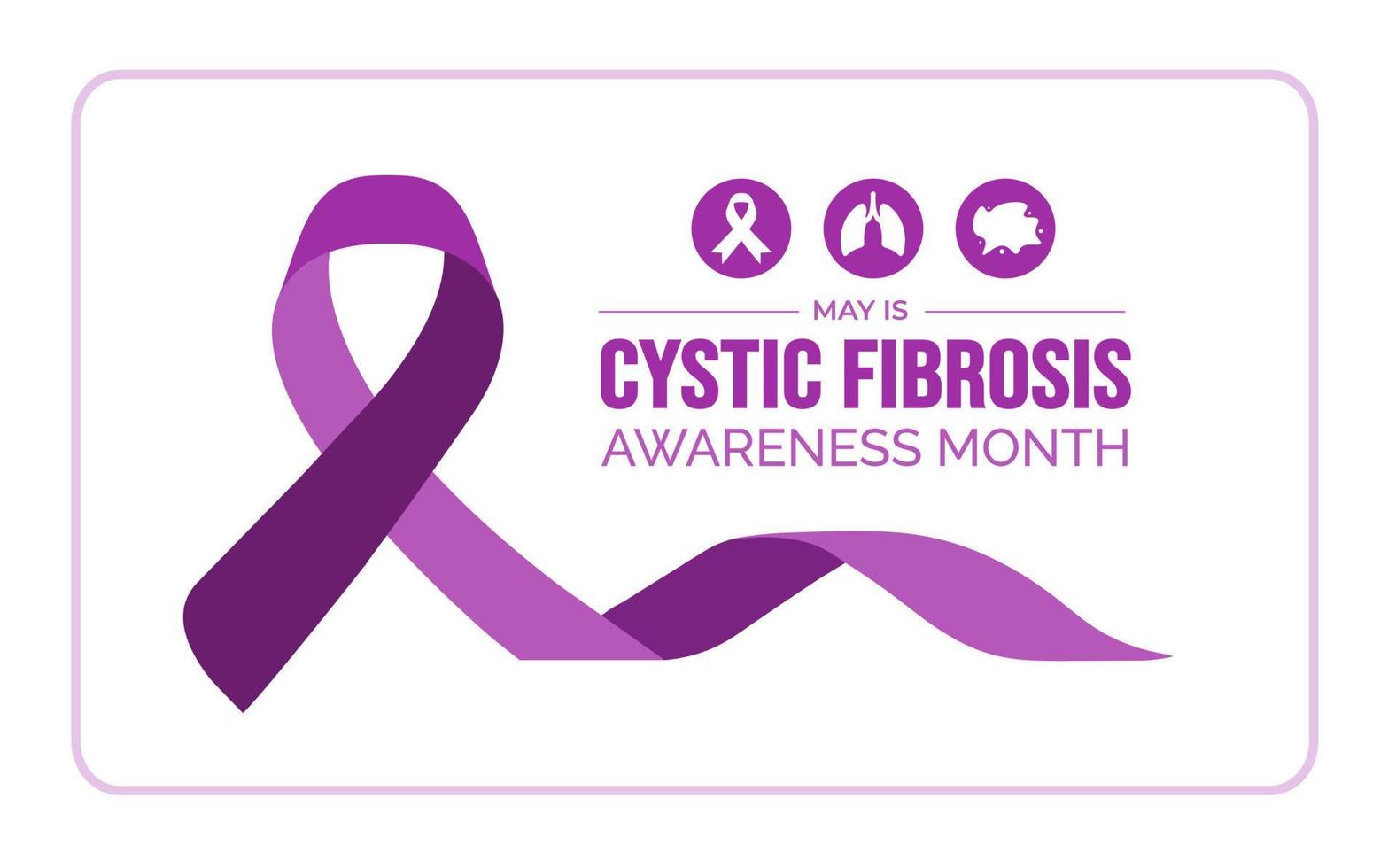 Cystic Fibrosis Awareness Month background or banner design template celebrated in may vector