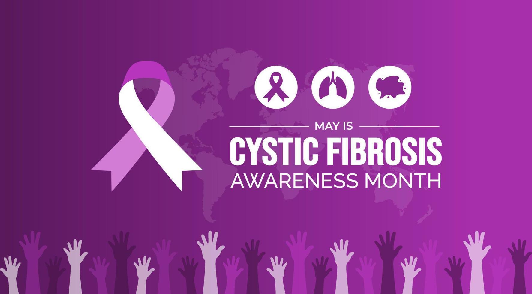 Cystic Fibrosis Awareness Month background or banner design template