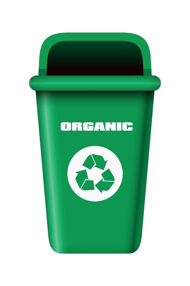 green vector dumpster for organic