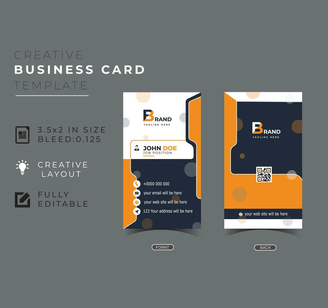 Corporate professional Business card template Design. vector