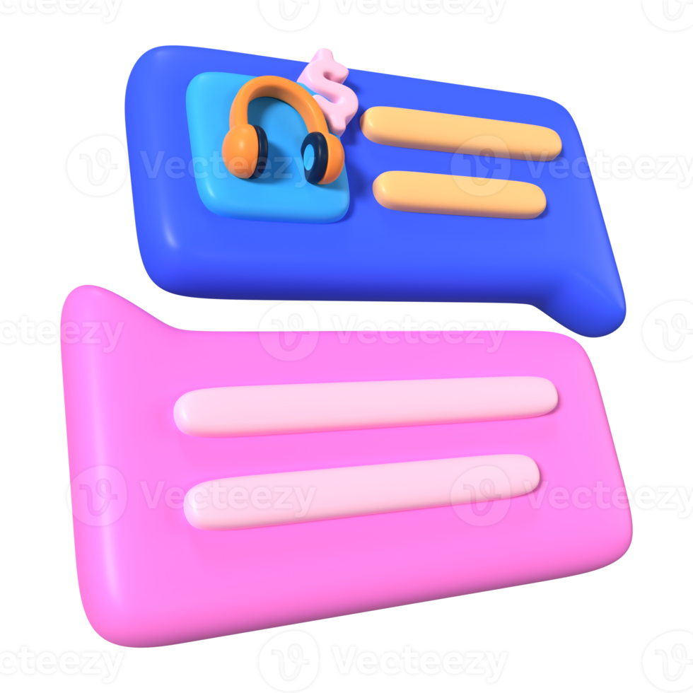 Seller Chat 3D Illustration Icon png