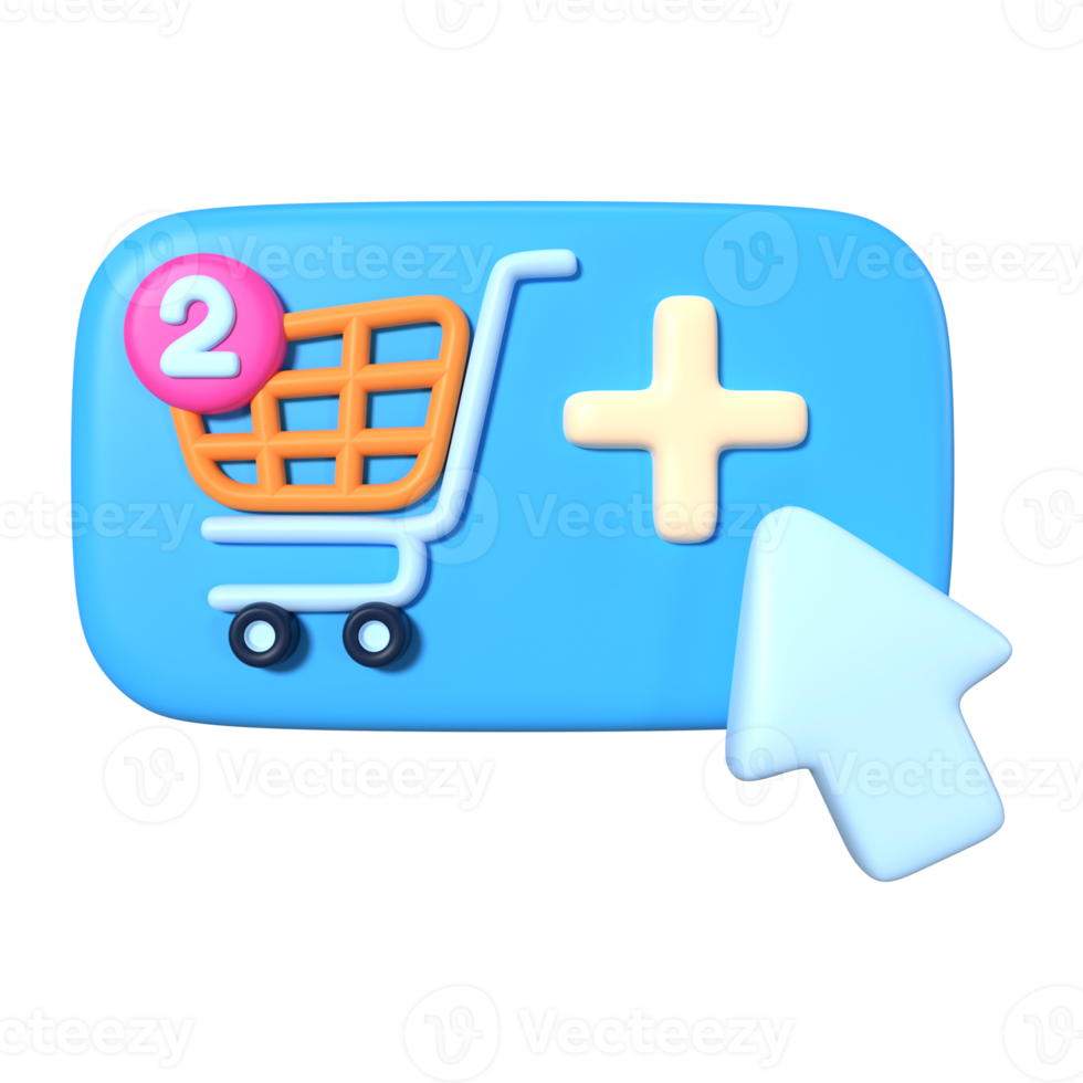 Add to Cart 3D Illustration Icon png