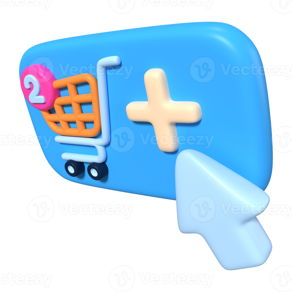 Add to Cart 3D Illustration Icon png