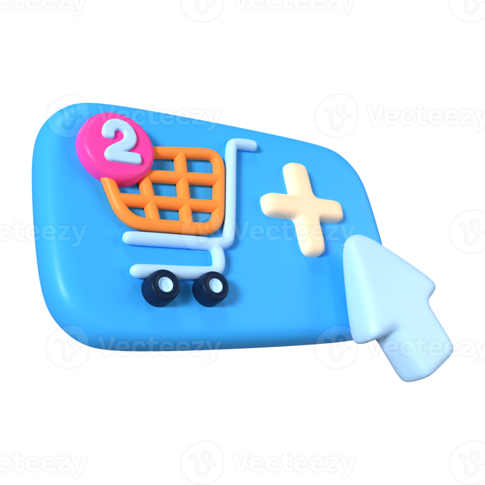 Add to Cart 3D Illustration Icon png