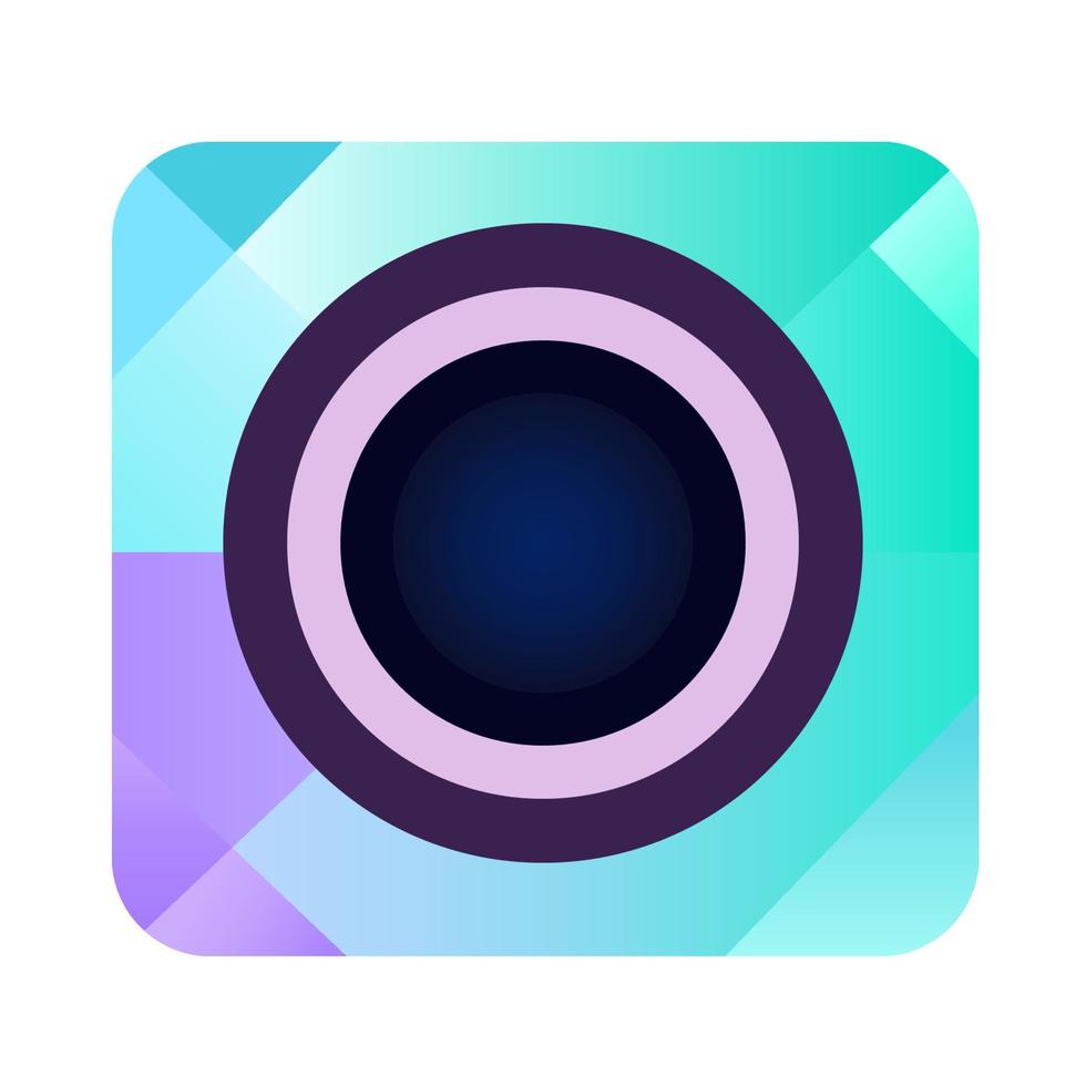 Simmple and stylish vector icon of the camera app.