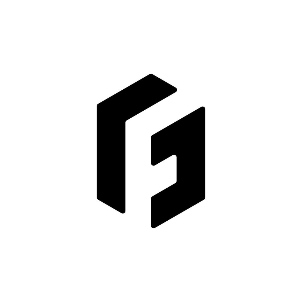initial F Letter Logo Design polygon Monogram Icon Vector Template. LOGO F