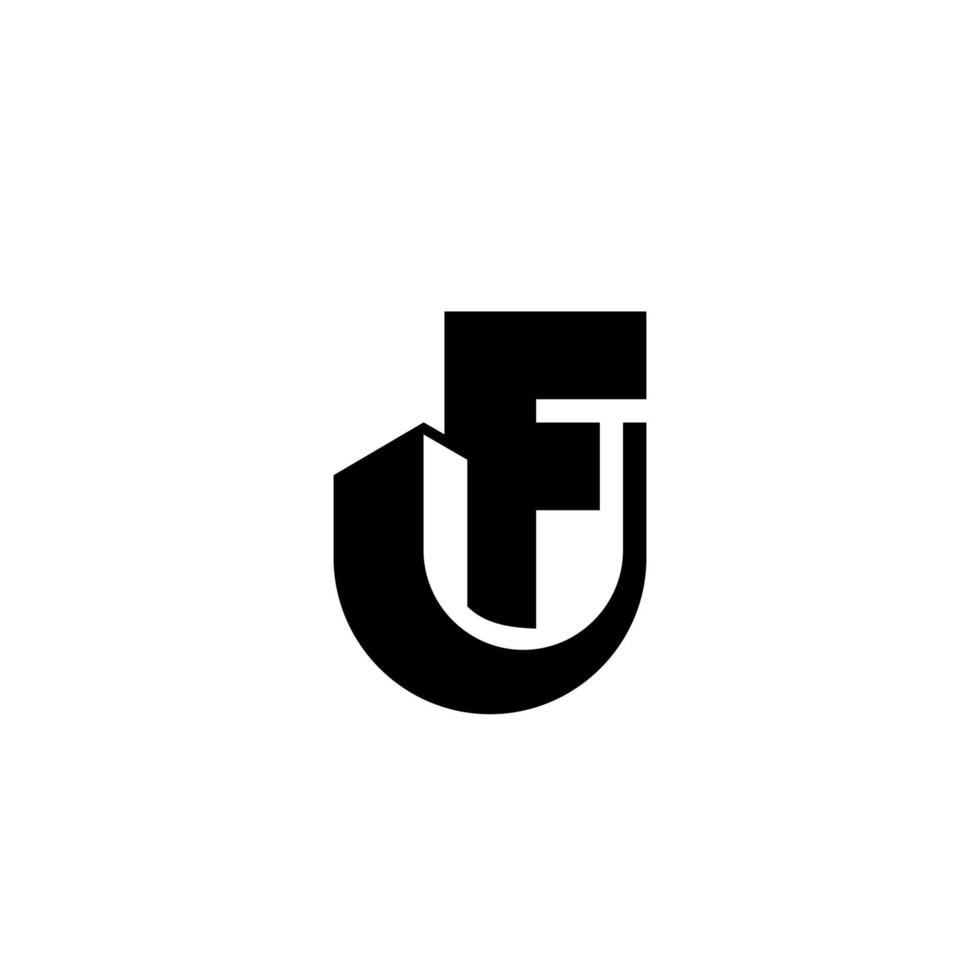 logo U Buildings letter design vector Monogram Icon Template.LOGO UF