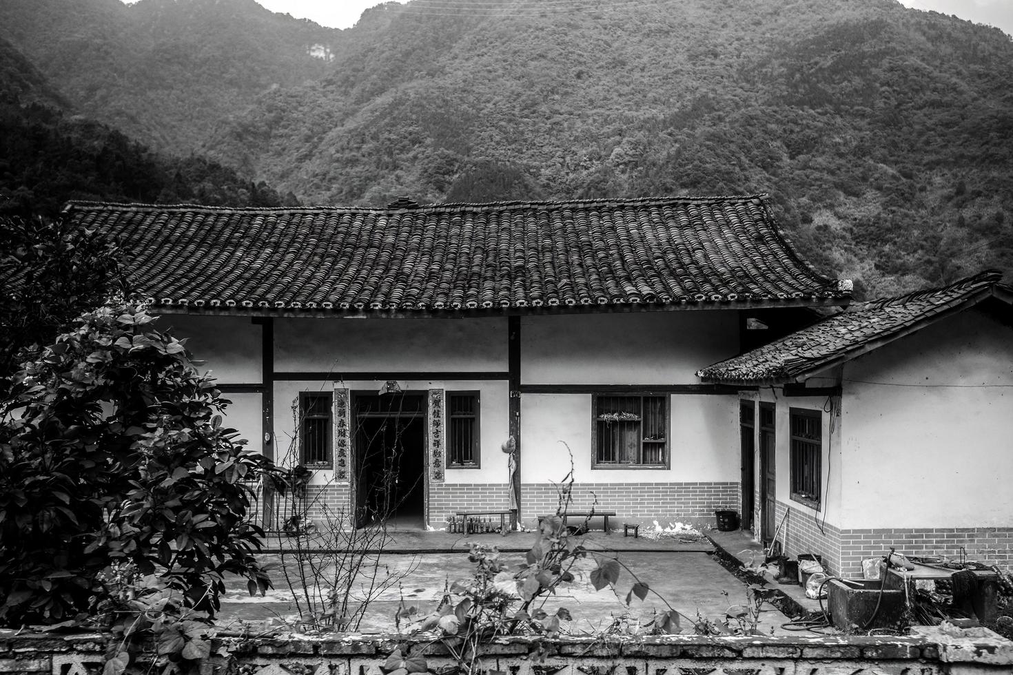 There are many traditional Tibetan houses in the Garze Tibetan Autonomous Region, China photo