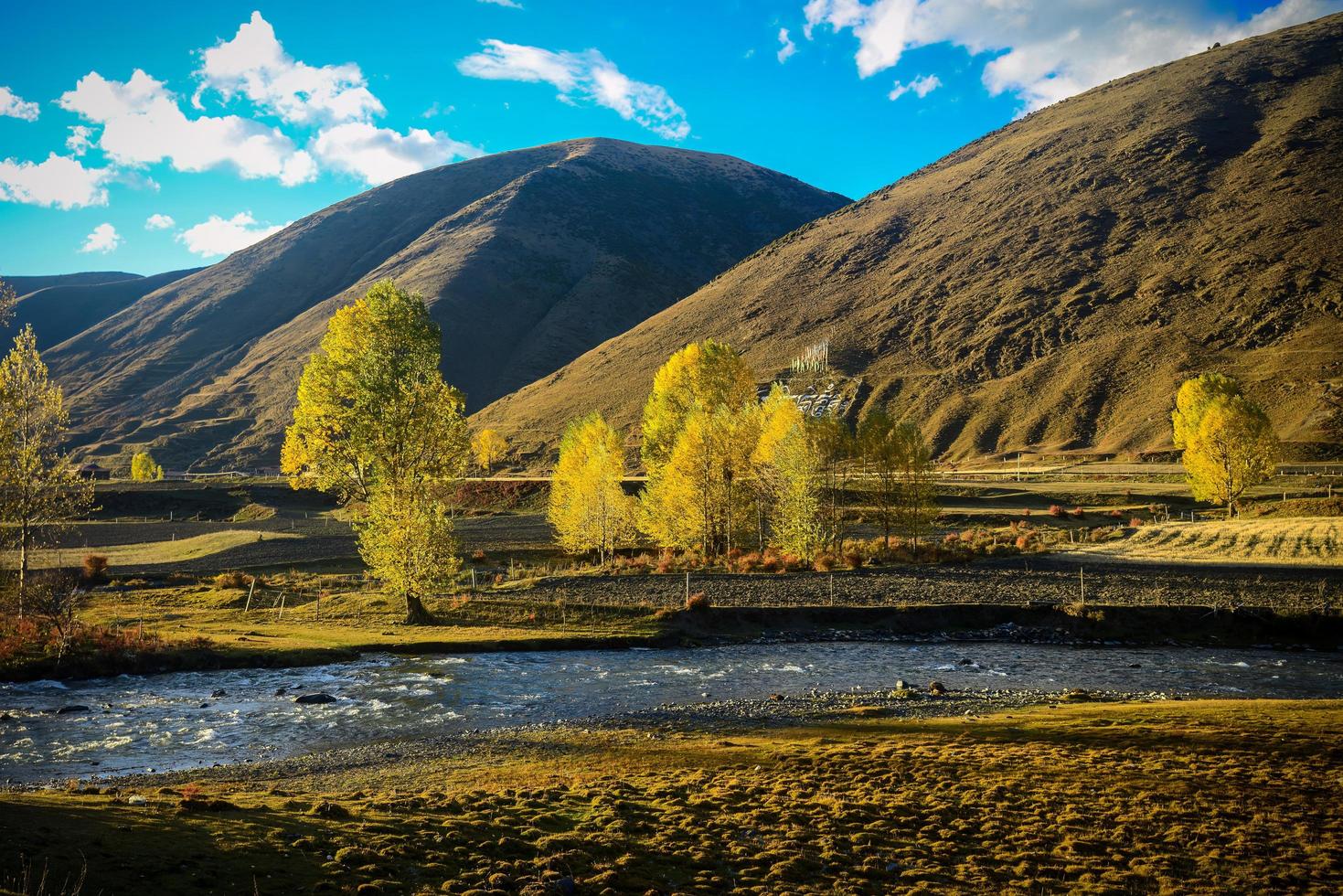 Spectacular scenery in the high mountains of western Sichuan, China, with different seasons photo