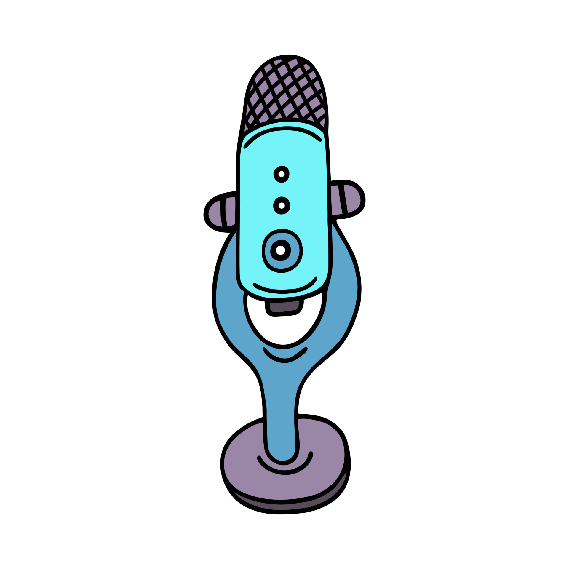 micrófono vector icono. dispositivo para podcast, arroyo, karaoke