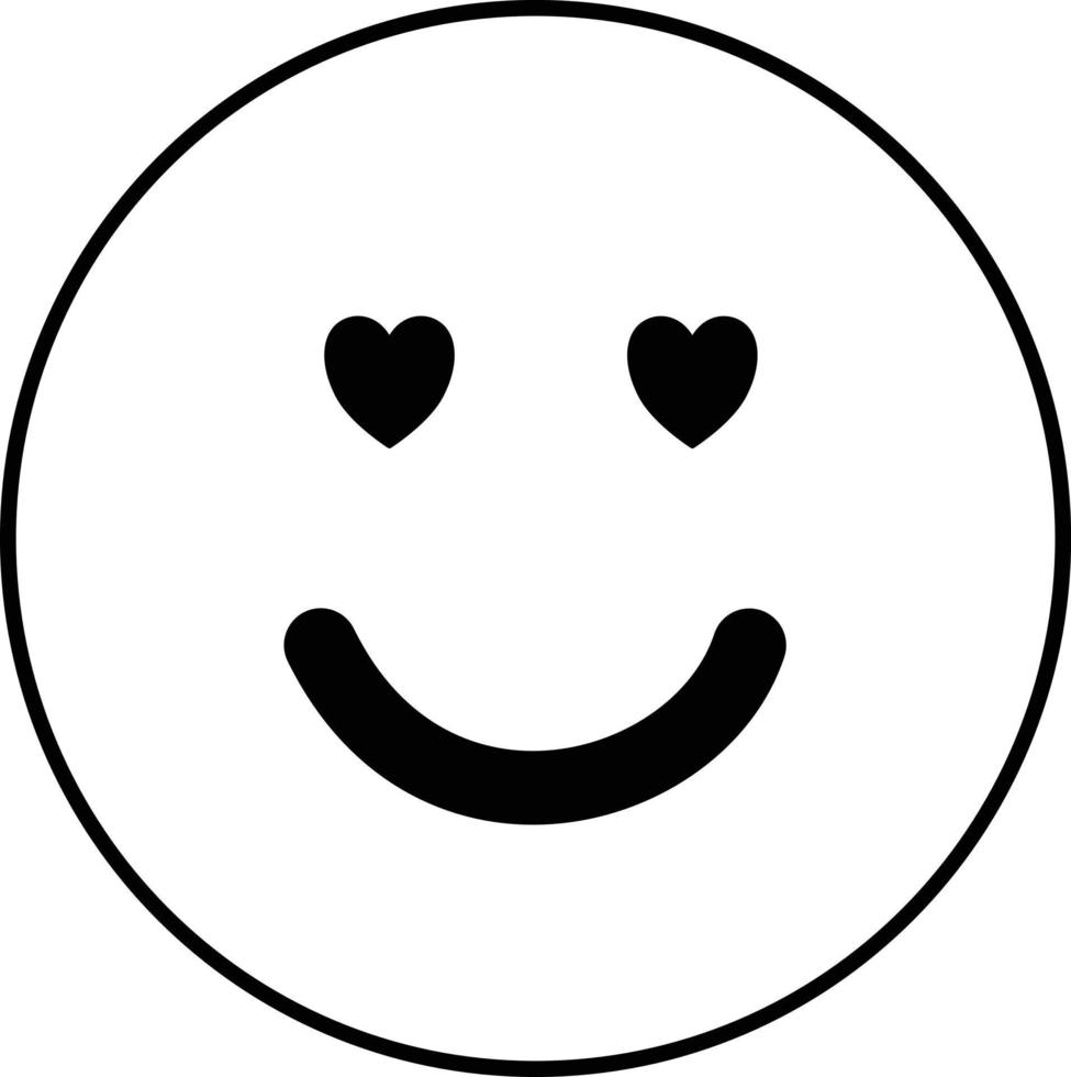 Simple clipart style heart eyes emoji 22937350 Vector Art at Vecteezy