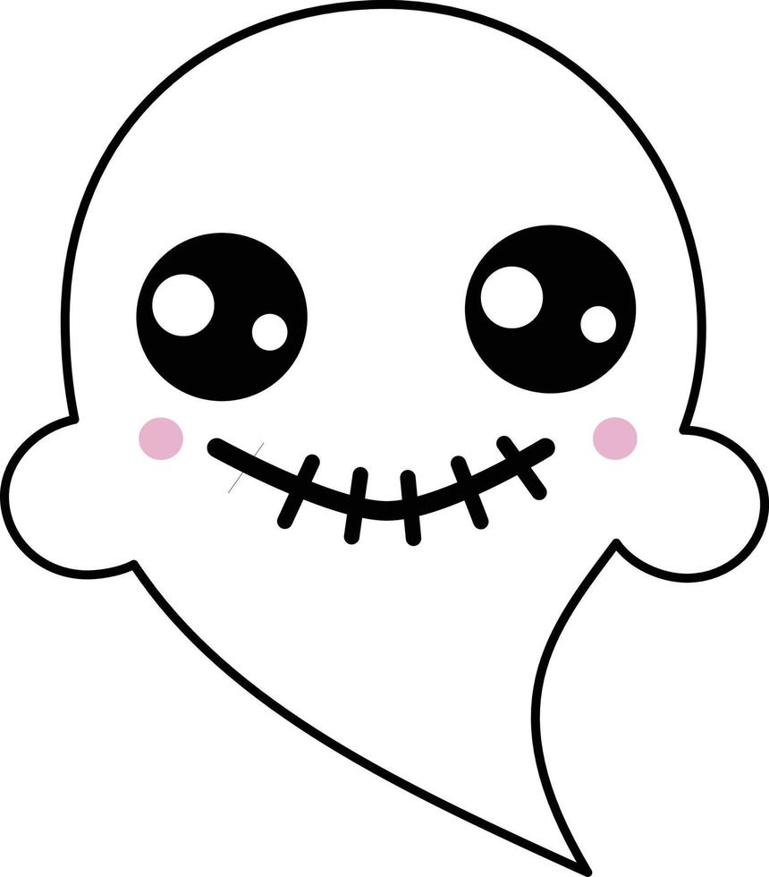 Halloween Ghost Emoji 14 vector