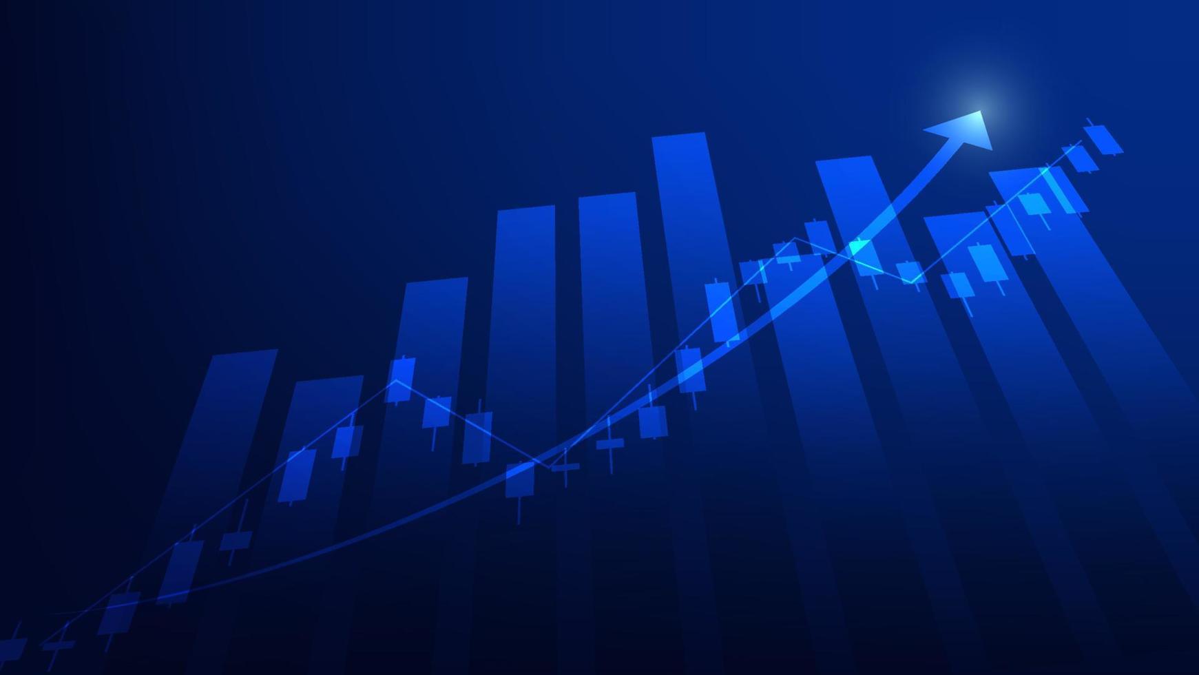 financiero negocio Estadísticas con bar grafico y candelero gráfico espectáculo valores mercado precio vector