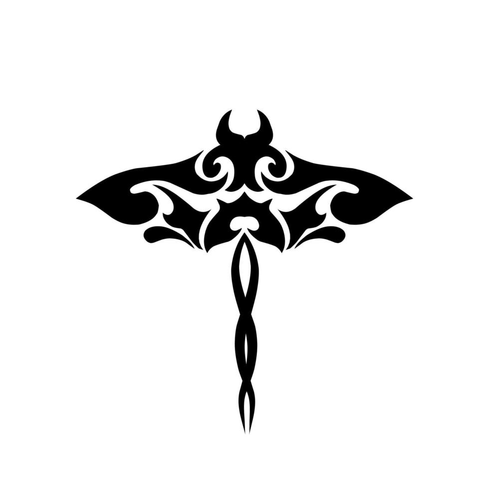 Illustration vector graphic of tribal art design stingray tattoo