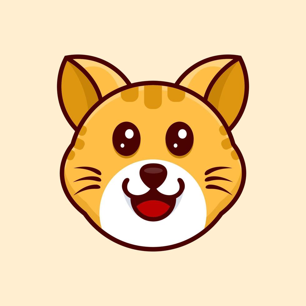 happy expression cat design vector