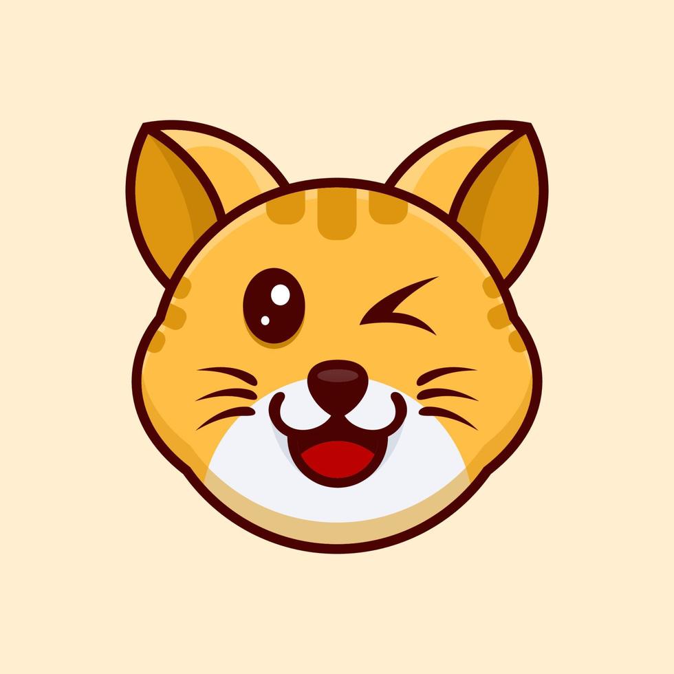 happy expression cat design vector