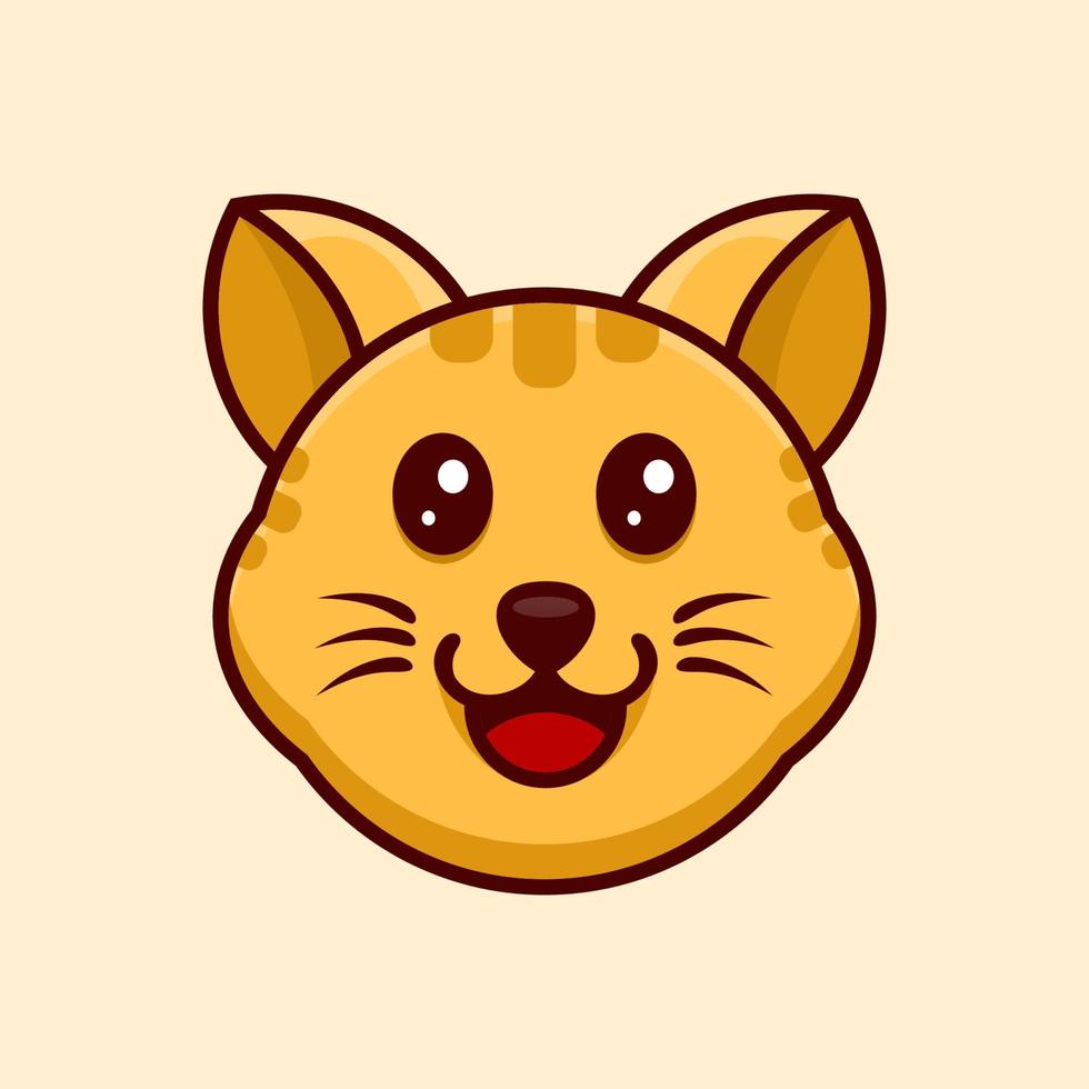 happy expression cat design vector