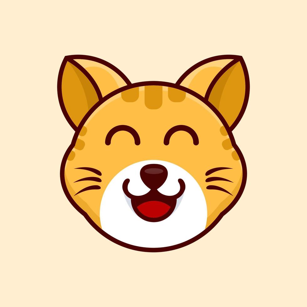 happy expression cat design vector