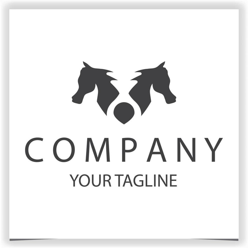 using the concept of a  silhouette horse's head logo premium elegant template vector eps 10