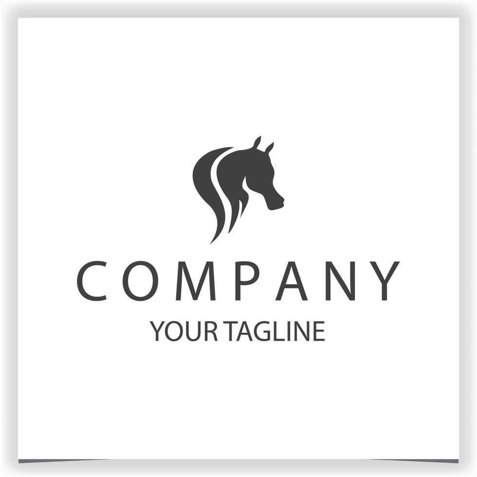 using the concept of a  silhouette horse's head logo premium elegant template vector eps 10