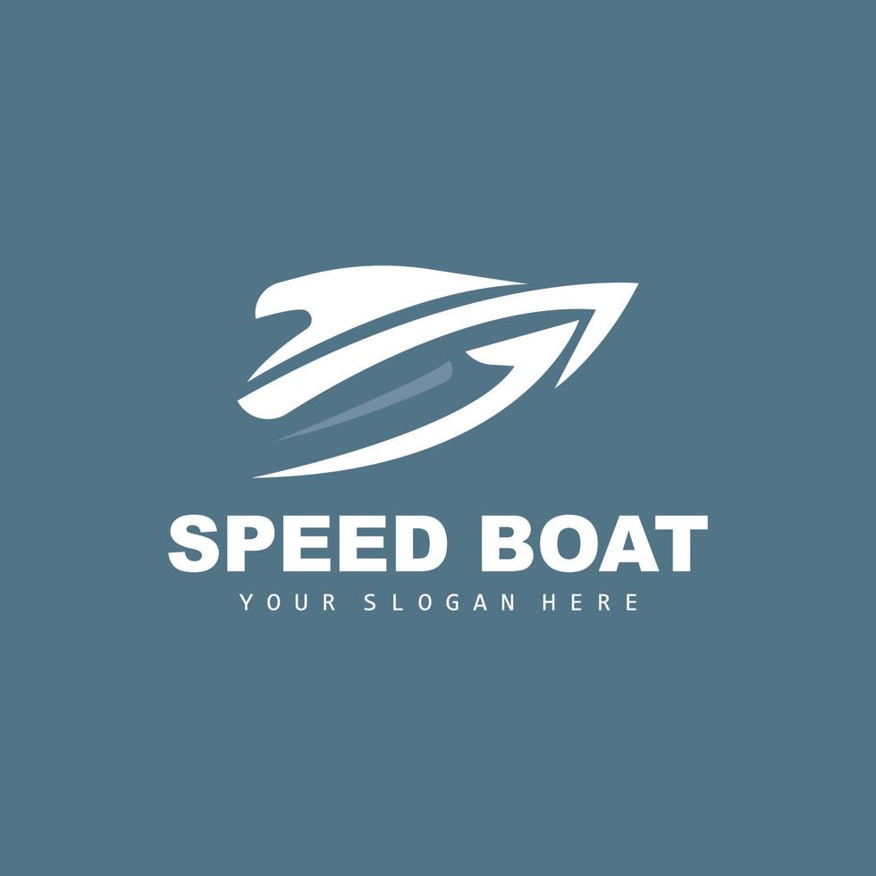 Speed Boat Logo, Fast Cargo Ship Vector, Sailboat, Design For Ship Manufacturing Company, Waterway Shipping, Marine Vehicles, Transportation vector
