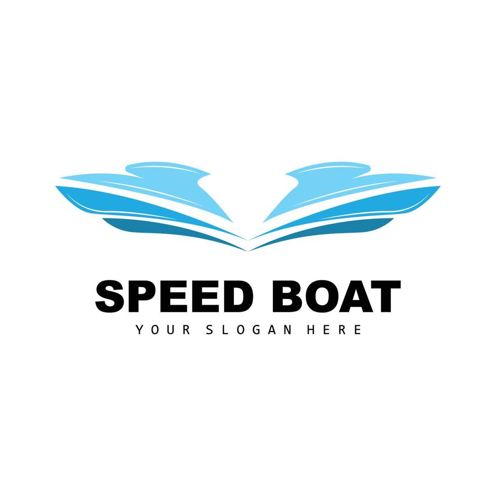 Speed Boat Logo, Fast Cargo Ship Vector, Sailboat, Design For Ship Manufacturing Company, Waterway Shipping, Marine Vehicles, Transportation vector