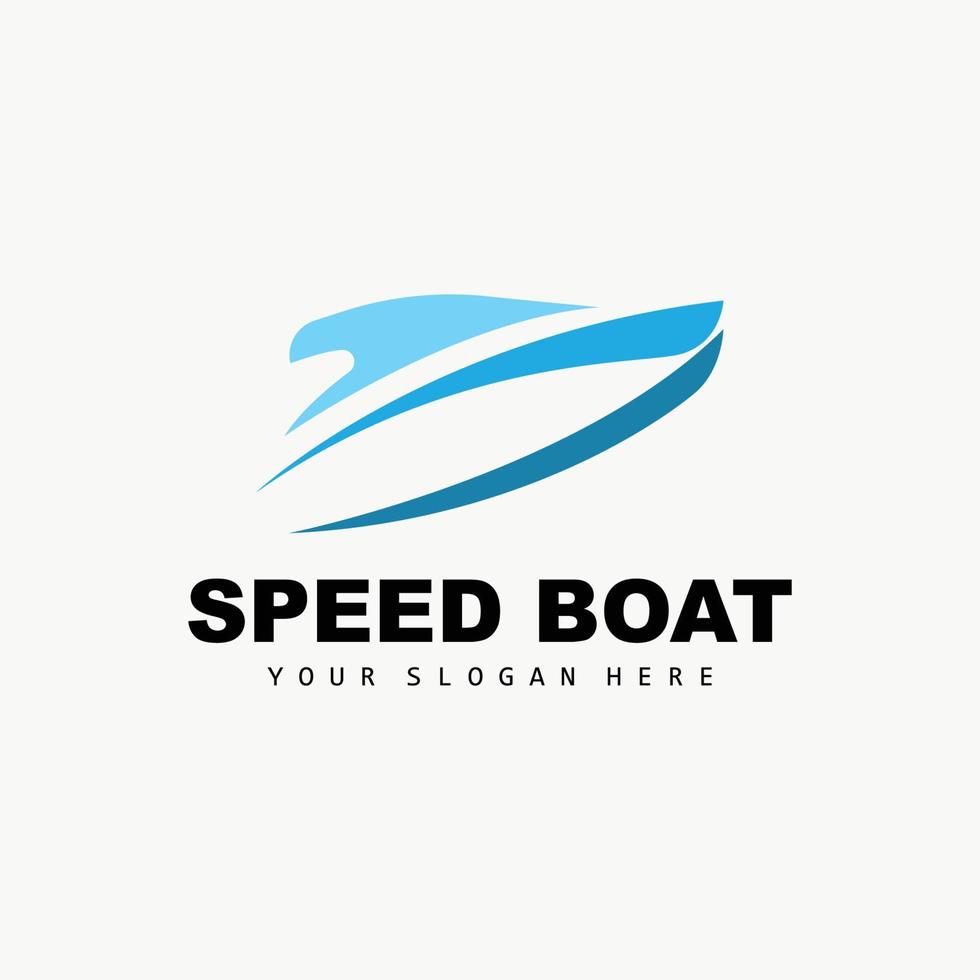 Speed Boat Logo, Fast Cargo Ship Vector, Sailboat, Design For Ship Manufacturing Company, Waterway Shipping, Marine Vehicles, Transportation vector