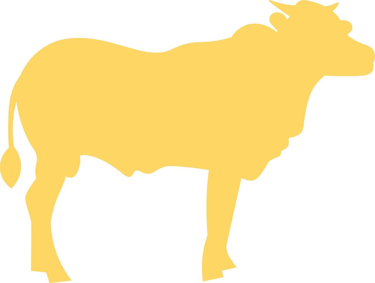 cow silhouette icon sacrificial animal vector