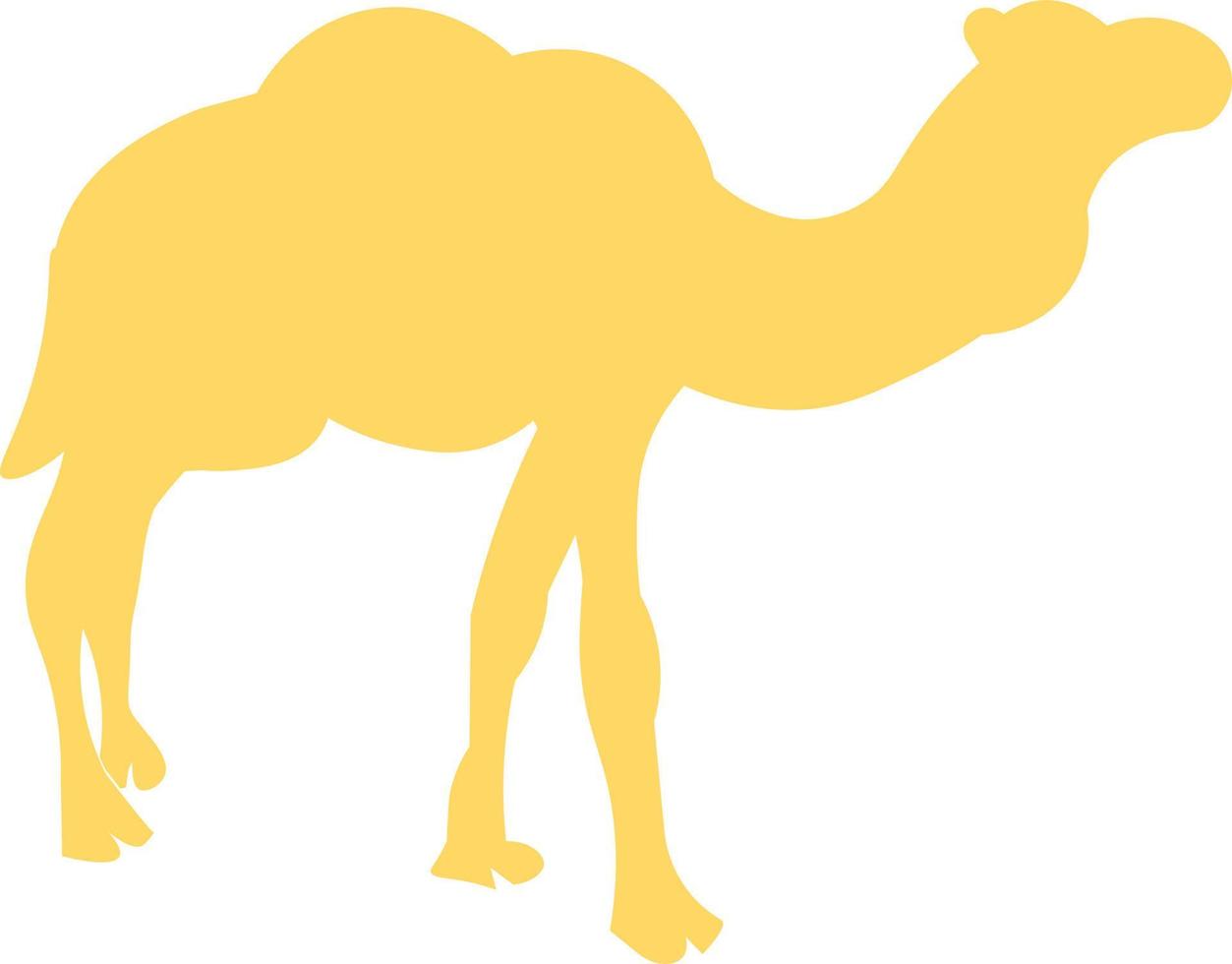 camel silhouette icon sacrificial animal vector