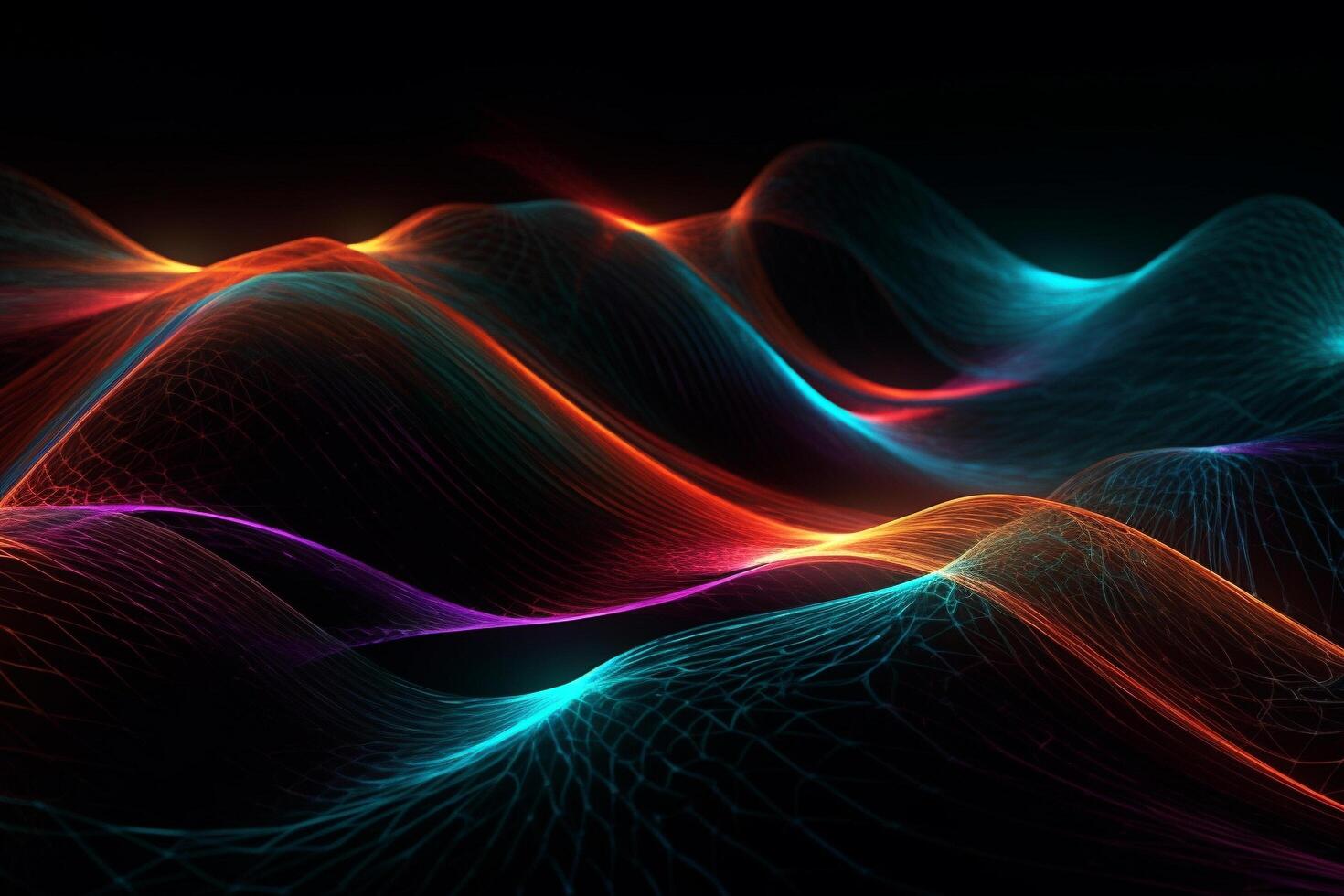 pink and blue neon lines radiating a luminous glow in the ultraviolet spectrum. The cyber space and laser show elements create a dynamic and futuristic ambiance, photo
