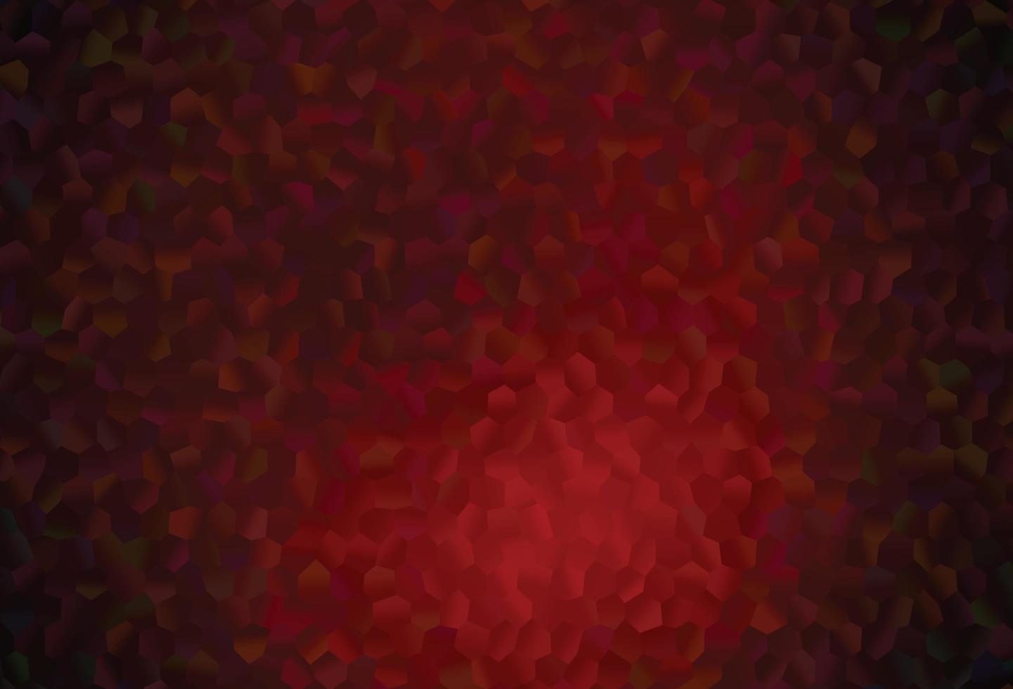 Dark Red vector background with hexagons.