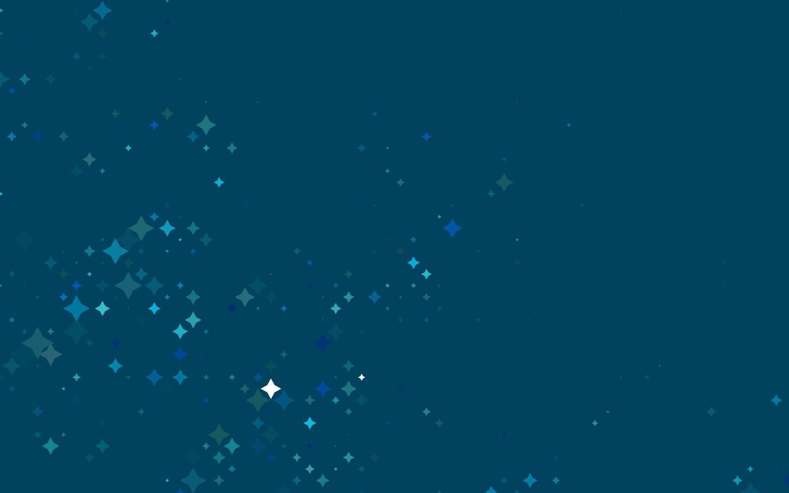 Light BLUE vector cover with small and big stars.