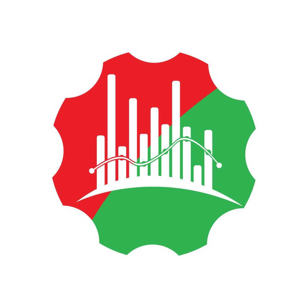 Business finance logo design. Financial graph icon. Vector illustration. Stock image.