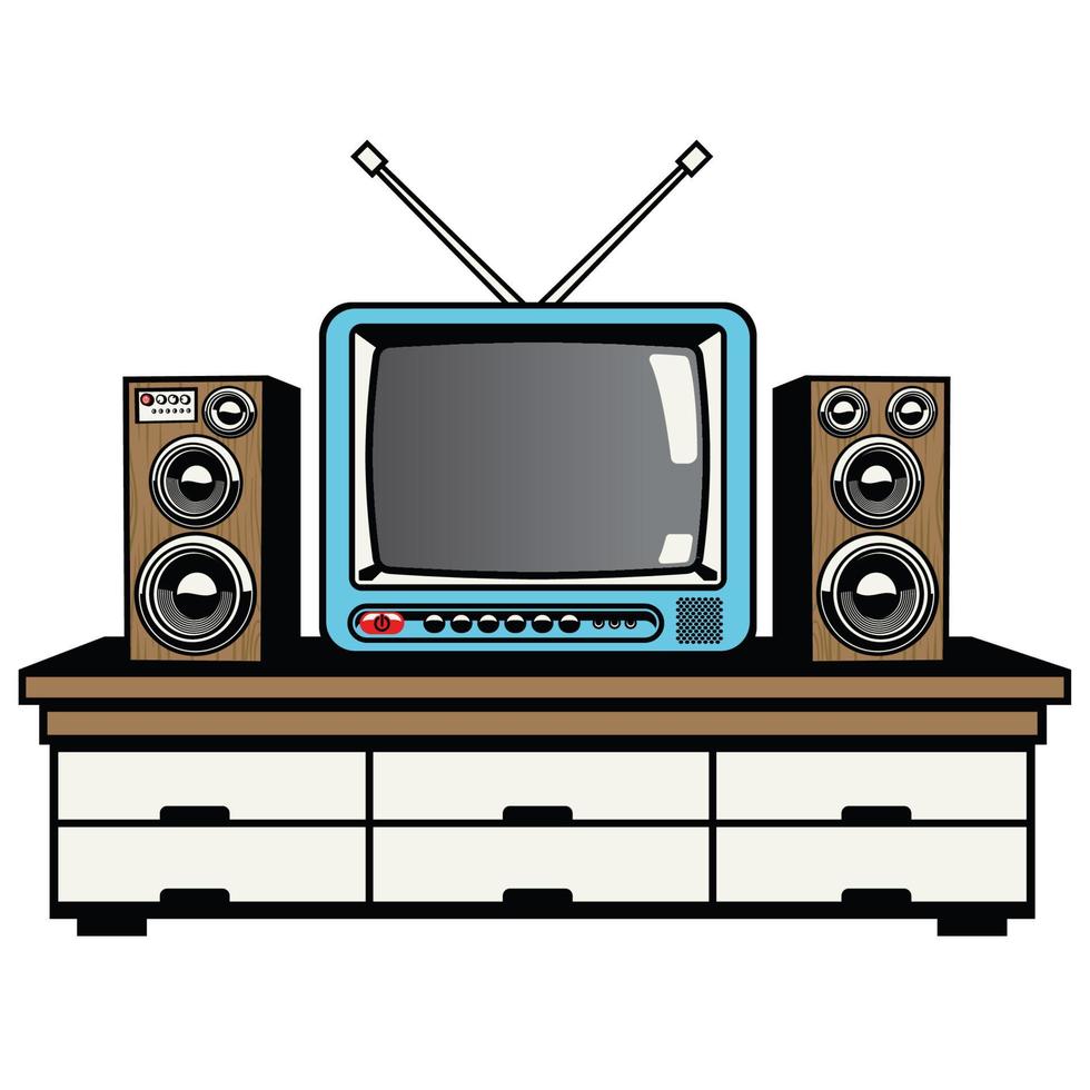 television and audio system vector