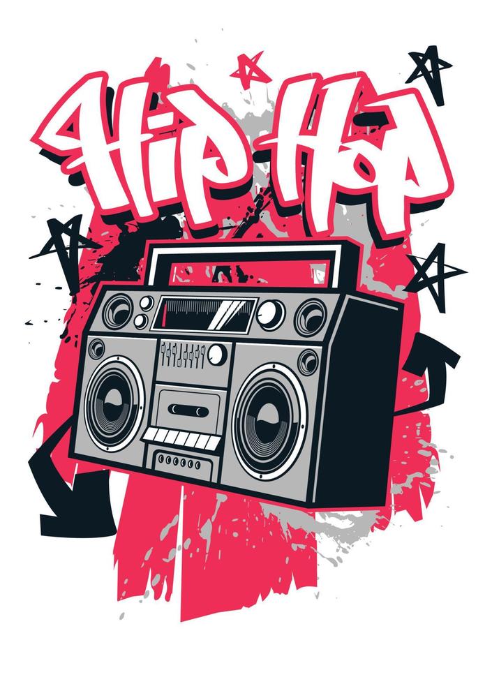 Hip Hop style t shirt design vector