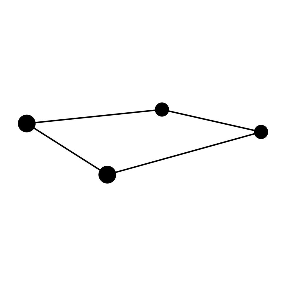 fornax constelación mapa. vector ilustración.