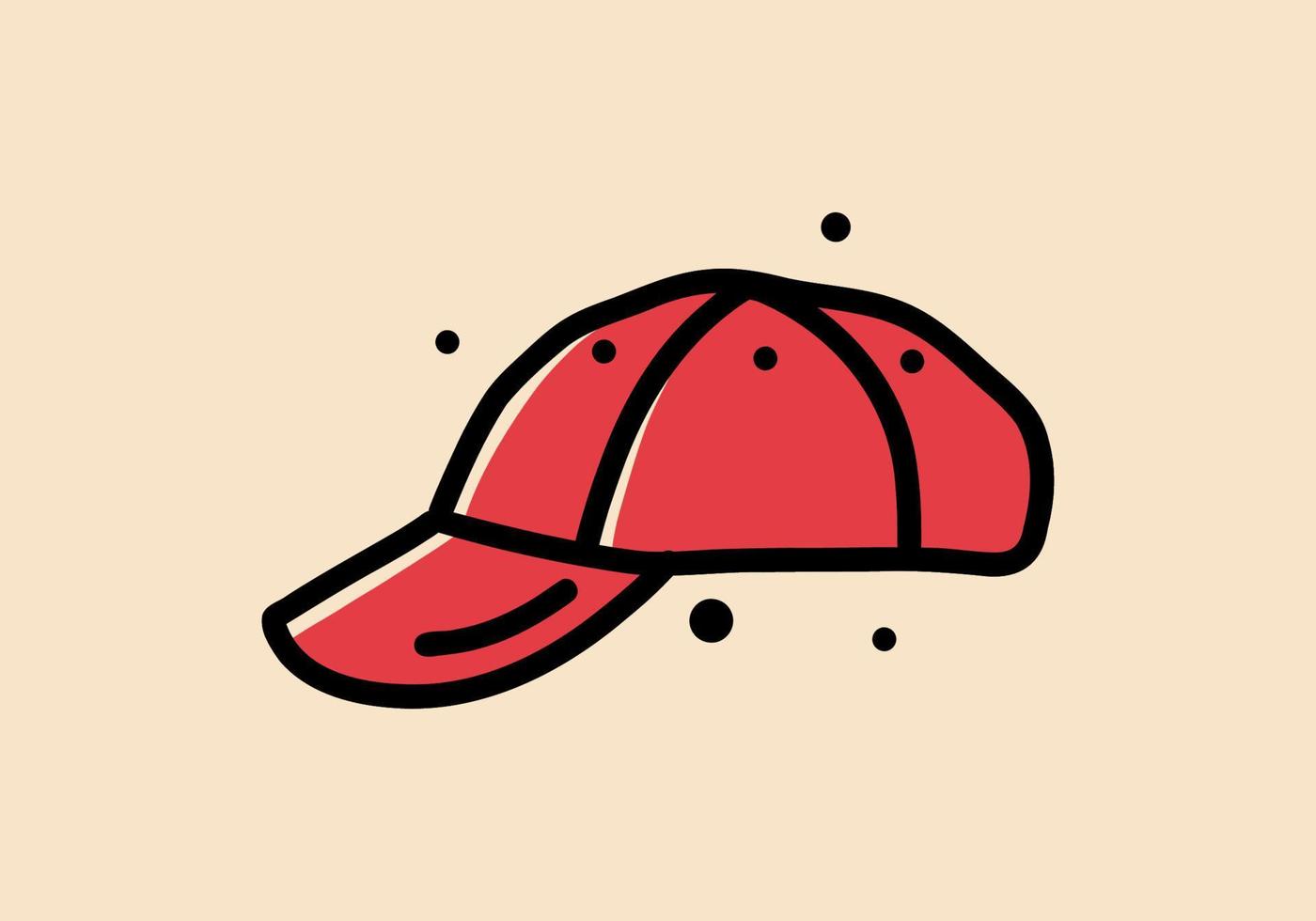 Red color design of a sport cap vector