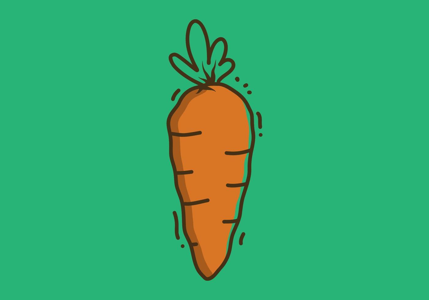 Illustration design of orange carrot vector