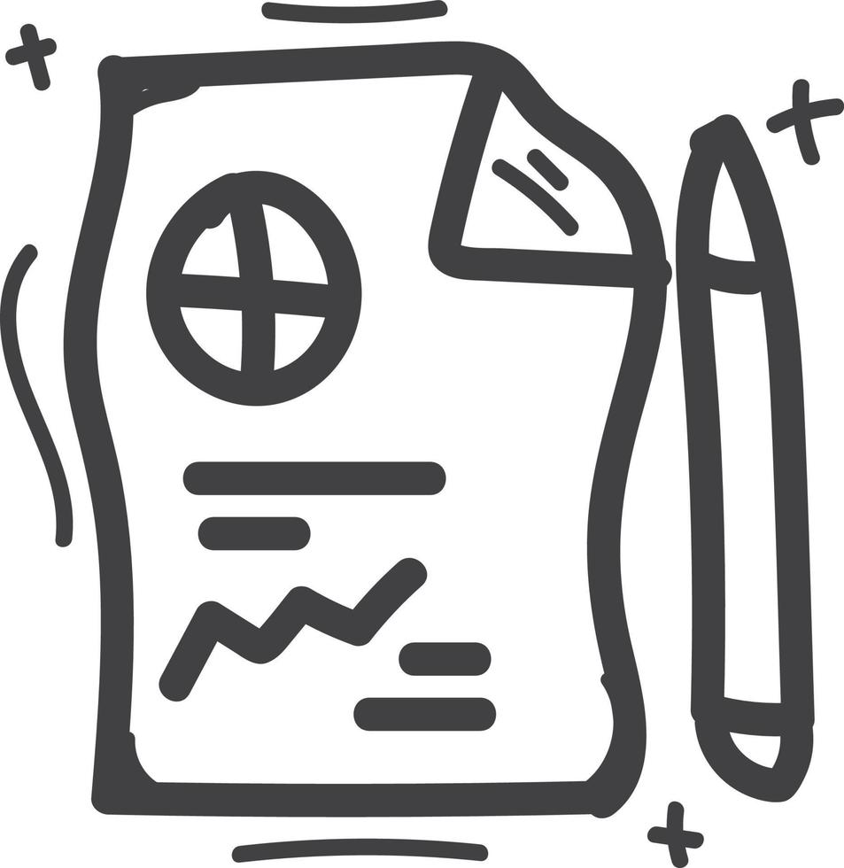 doodle data icon vector