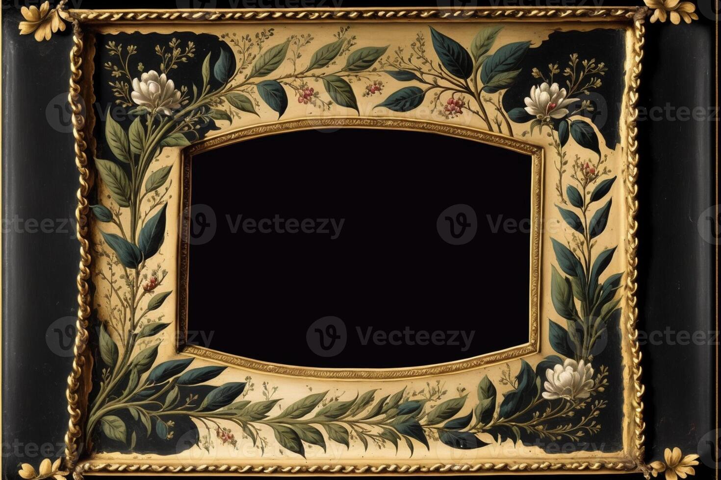 old masters floral frame. photo