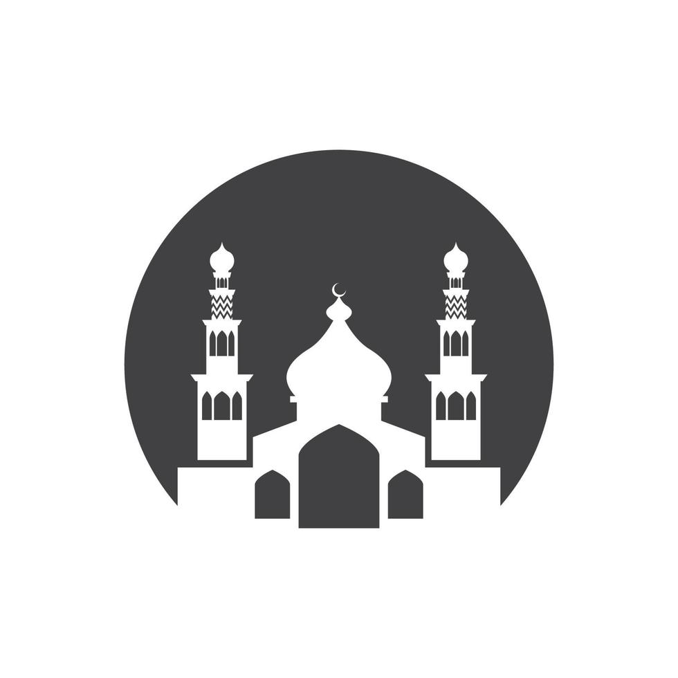 islámico mezquita logo diseño vector modelo ilustración
