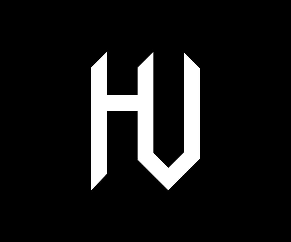 HV logo design illustration vector.  HV Logo design vector template. HV latter logo vector